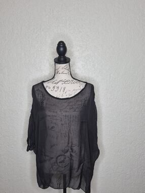 Sofia Sheer Top Black